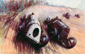 En kamp mellem kæmper ved Brooklands, Parry Thomas