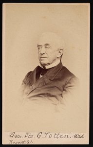 Portræt af general Joseph Gilbert Totten 1788-1864, før 1864.