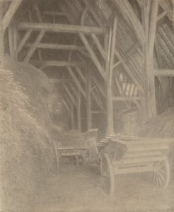 Great Cokkeswell Barn (nær Kelmscott): Interiør af Frederick H. Evans