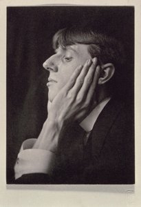 Portræt af Aubrey Beardsley (1872-98) af Frederick Evans (1853-1943) (sepiafoto)