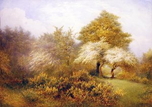 Spring Epping nær Buckhurst Hill (akvarel på papir)