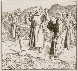Monastic holding, illustration fra 