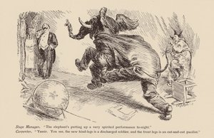 Pantomime-elefant (litografi) af Frederick Henry Townsend