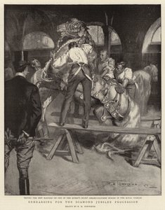 Der øves til Diamantjubilæumsoptoget af Frederick Henry Townsend
