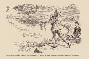 "Onkel, udtaler man det Ricoshaying eller Ricochetting" (litografi) af Frederick Henry Townsend