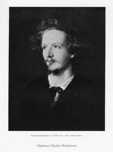 Algernon Charles Swinburne, engelsk digter, c1867.