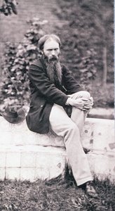 Portræt af Sir Edward Burne-Jones (1833-98) (sepia foto) af Frederick Hollyer