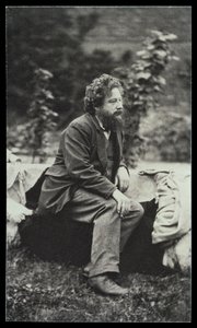 Portrætfotografi af William Morris (1834-96) af Frederick Hollyer (1837-1933) (sepiafoto) af Frederick Hollyer
