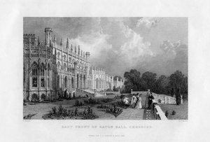 Østfronten af Eaton Hall, Cheshire, 1845