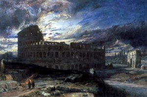 Colosseum i Rom ved Moonlight, 1859