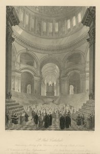 Jubilæumsmøde for Children of the Charity Schools of London af Frederick Mackenzie