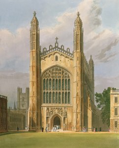 Cambridge: Kings College fra "History of Cambridge", Vol.1 af Frederick Mackenzie