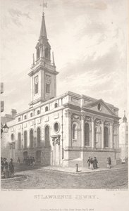 St. Lawrence Jewry, gravering af T. Turnbull af Frederick Mackenzie