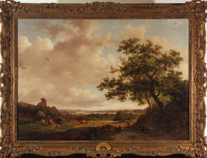 Udsigt over Meuse, Holland, 1859 af Frederick Marianus Kruseman