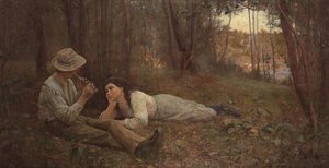 Fløjtespilleren af Frederick McCubbin