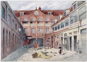 The Blue Boar Inn, Holborn, London, c1840