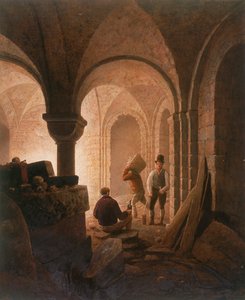 Krypten af St Mary-le-Bow, London, 1818 af Frederick Nash