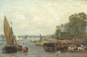 Westminster Bridge, ca. 1820-30 (olie på panel)