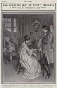En scene fra Henry Fieldings Tom Jones (litho) af Frederick Pegram