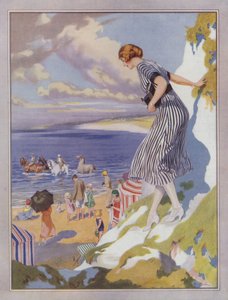 Seaside scene, plakatdesign til Kodak (farve litho)
