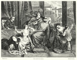 Foscaris død (gravering) af Frederick Richard Pickersgill