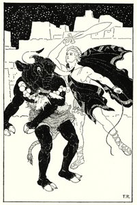 Der fulgte den mest forfærdelige kamp mellem Theseus og Minotaurus, der nogensinde er sket (litho)