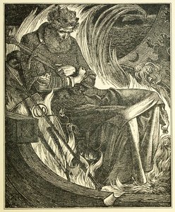 Kong Warwulfs død, pub. 1915 gravering, 1915.