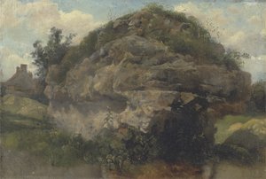 Rocky Hillside, ca. 1830 (olie på mølleplade)