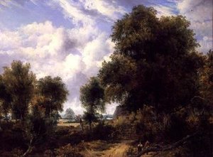 Skovklædt landskab af Frederick Waters Watts