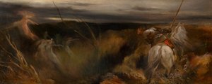 The Haunted Glen, the Intruder (olie på plade) af Frederick Weekes