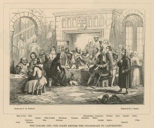Tabard Inn, aftenen før pilgrimsrejsen til Canterbury