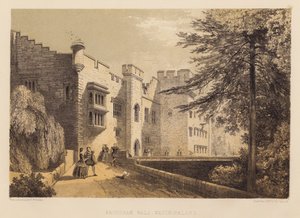 Brougham Hall, Westmoreland (akvatint) af Frederick William Hulme