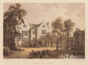 Dorfold Hall, Cheshire (akvatint) af Frederick William Hulme