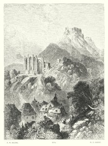 Lord Byrons barn Harold, Canto III, strofe 46 (gravering) af Frederick William Hulme