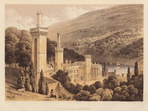 Place House, Cornwall (akvatint) af Frederick William Hulme