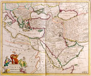 Italien, Balkanhalvøen, Tyrkiet, Libanon, Syrien, Israel, Jordan, Irak, Den Arabiske Halvø, Iran af Frederick de Wit