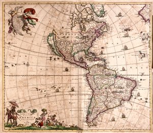 Kort over Amerika (radering af Frederick de Wit