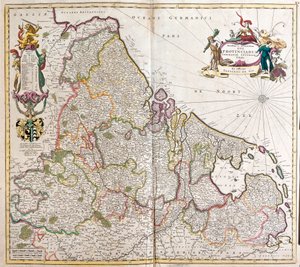 Kort over Nedre Tyskland (Tyskland) (radering