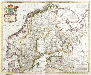 Kort over Sverige og Norge (radering af Frederick de Wit