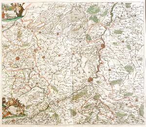 Kort over Liège stift (Belgien) (radering af Frederick de Wit