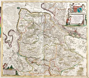 Kort over hertugen af Breme og Verden (Tyskland) (radering af Frederick de Wit