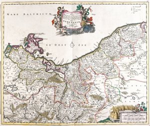Kort over hertugen af Pommern (Polen) (radering af Frederick de Wit