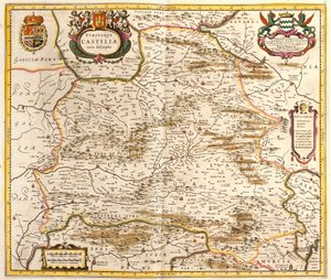 Kort over kongeriget Castilla (Spanien) (radering af Frederick de Wit