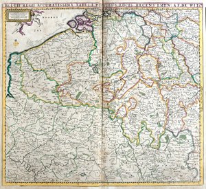Kort over Kongeriget Nederlandene (radering af Frederick de Wit
