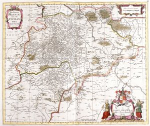 Kort over march (margraviate) af Misnie (Tyskland) (radering af Frederick de Wit