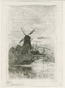 Fiskeren af Fredericus Jacobus van Rossum du Chattel (signed by artist)
