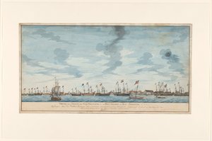 Udsigt over byen Paramaribo af Frederik Jägerschiöld (signed by artist)