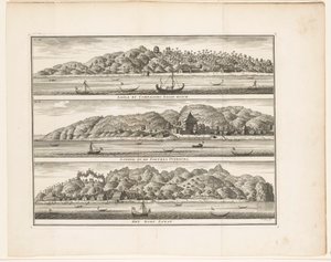 Flere VOC-forstærkninger på Ceram Laäla af Compagnies Sagoe-bosch / Loehoe, and the Fortres Overburg / Landsbyen Saway (titel på objektet)
