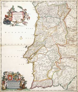Kort, der viser Portugal, ca. 1680