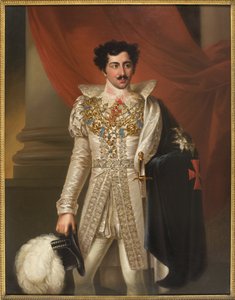 Oscar I, roi de Suede et Norvege - Portræt af Oscar I (1799-1859), konge af Sverige og Norge, af Westin, Fredric (1782-1862). Olie på lærred. Mål: 149x114 cm. Nationalmuseum Stockholm